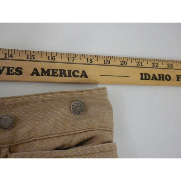 Vtg Wah Maker Frontier Jeans 40x26 Brown Buckle Back Button Fly Canvas USA‎ - Picture 7 of 13